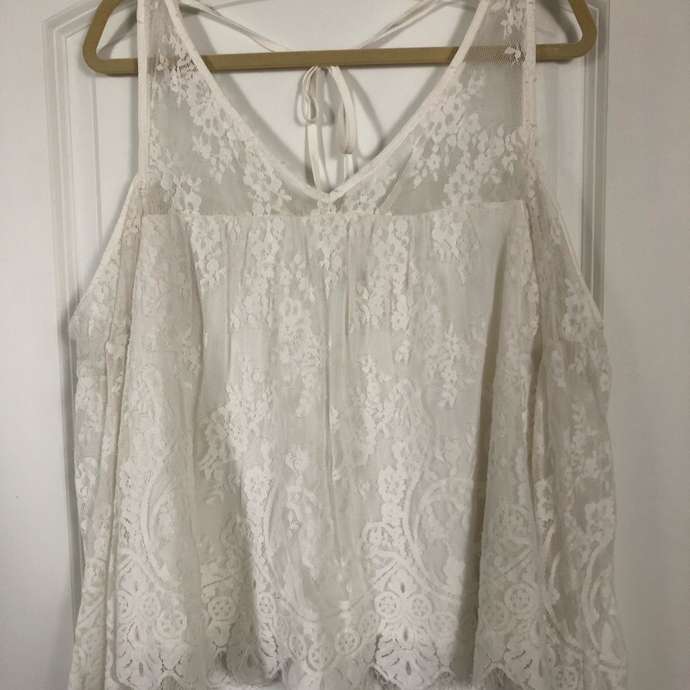 A&F Lace Off The Shoulder Top